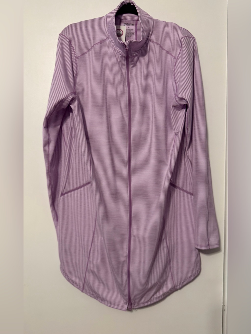 Duluth Trading Co Lavender Striped Full-Zip Women's Jacket